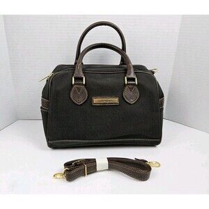 Lancel Boston Canvas Convertible Bag Satchel Handbag Purse